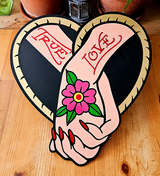 Arte de pared estilo tatuaje