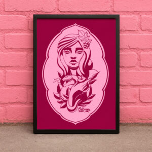 Eva Print - ilustración basada en tatuaje neotradicional