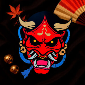 Máscara Oni Hannya - Decoración inspirada en tatuajes