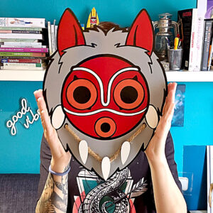 Máscara Mononoke en madera Studio Ghibli