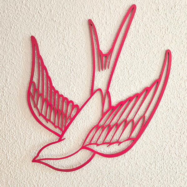 Silueta golondrina rosa